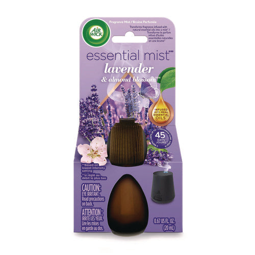 Image of Air Wick® Essential Mist Refill, Lavender And Almond Blossom, 0.67 Oz Bottle, 6/carton