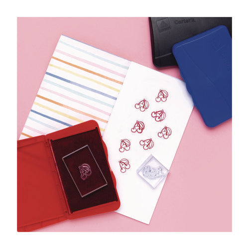 Image of Carter's Pre-Inked Felt Stamp Pad, 4.25" x 2.75", Red