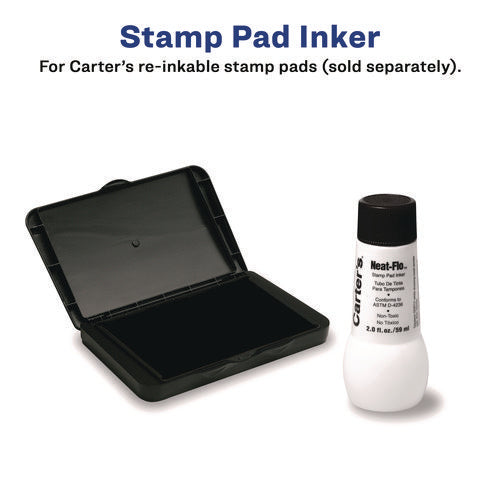 Image of Carter's Neat-Flo Stamp Pad Inker, 2 oz Bottle, Black