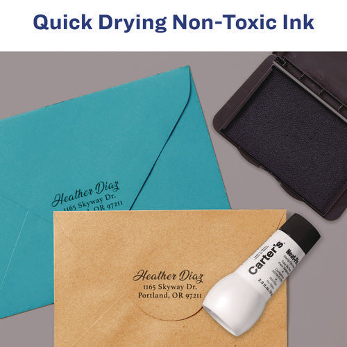 Image of Carter's Neat-Flo Stamp Pad Inker, 2 oz Bottle, Black