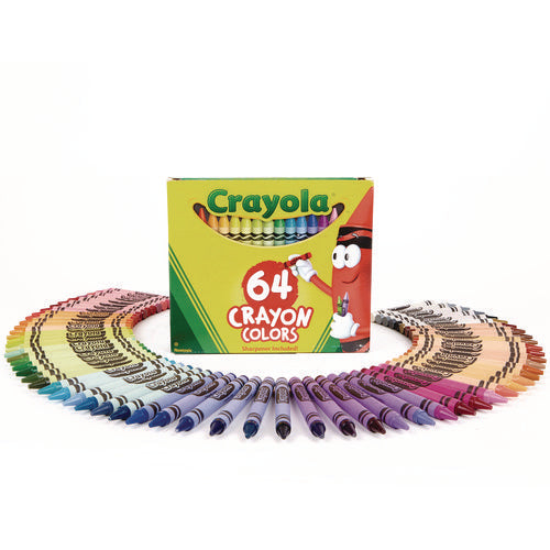 Image of Crayola® Classic Color Crayons In Flip-Top Pack With Sharpener, 64 Colors/pack