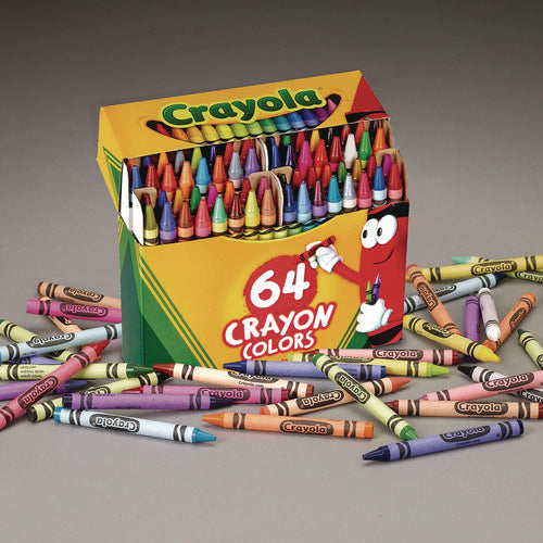 Image of Crayola® Classic Color Crayons In Flip-Top Pack With Sharpener, 64 Colors/pack