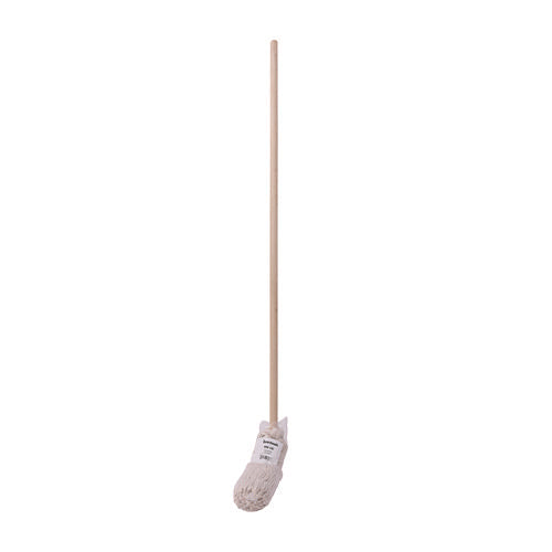 Image of Boardwalk® Handle/Deck Mops, #20 White Cotton Head, 54" Natural Wood Handle