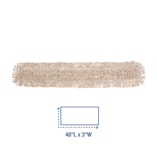 Image of Boardwalk® Mop Head, Dust, Cotton, 48 X 3, White