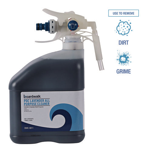 Image of Boardwalk® PDC All Purpose Cleaner, Lavender Scent, 3 L Bottle, 2/Carton