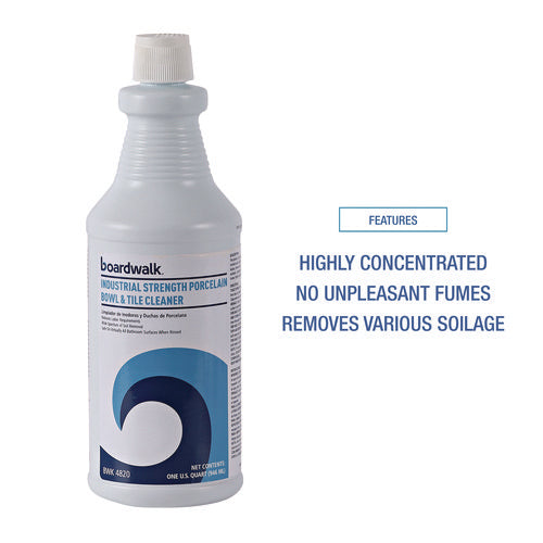 Image of Boardwalk® Industrial Strength RTU Porcelain Bowl and Tile Cleaner, Floral Scent, 32 oz Bottle, 12/Carton