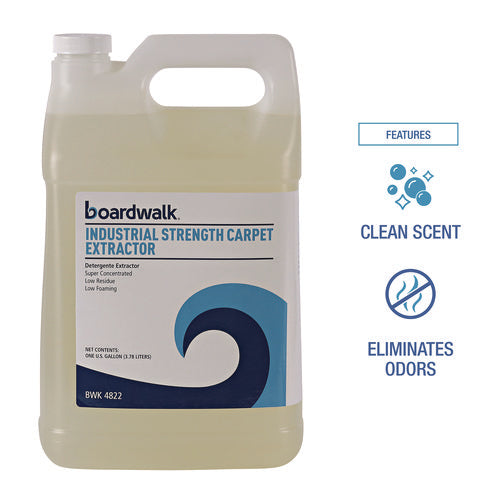 Image of Boardwalk® Industrial Strength Carpet Extractor, Clean Scent, 1 Gal Bottle, 4/carton