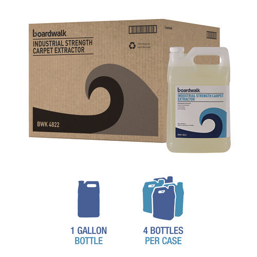 Image of Boardwalk® Industrial Strength Carpet Extractor, Clean Scent, 1 Gal Bottle, 4/carton