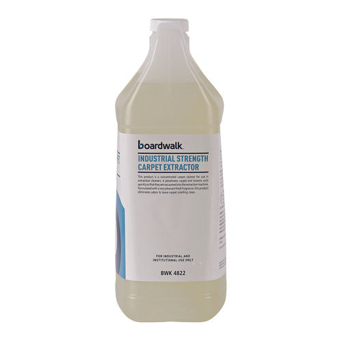 Image of Boardwalk® Industrial Strength Carpet Extractor, Clean Scent, 1 Gal Bottle, 4/carton