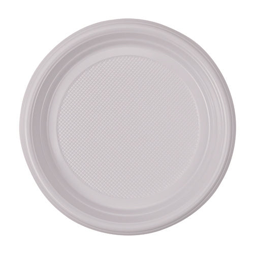 Image of Boardwalk® Hi-Impact Plastic Dinnerware, Plate, 9" Dia, White, 500/carton
