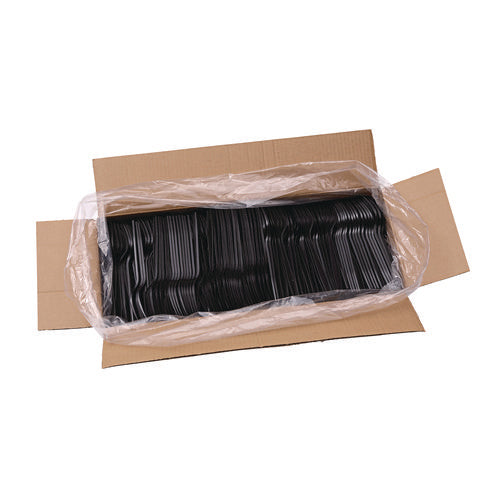Image of Boardwalk® Heavyweight Polypropylene Cutlery, Fork, Plastic, Black, 1,000/Carton