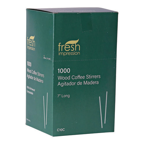 Image of Eco-Products® Renewable Wooden Stir Sticks, 7", 1,000/pack, 10 Packs/carton
