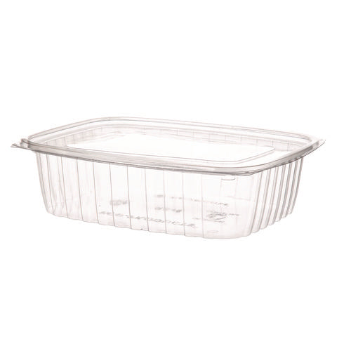 Image of Eco-Products® Renewable and Compostable Rectangular Deli Containers, 48 oz, 8 x 6 x 2, Clear, Plastic, 50/Pack, 4 Packs/Carton