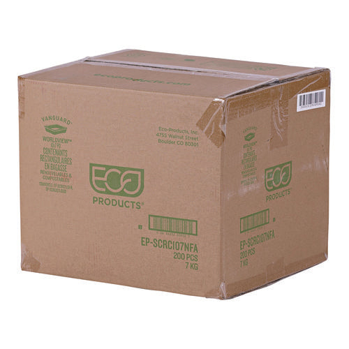 Image of Eco-Products® Vanguard Worldview Renewable and Compostable Sugarcane Take-Out Containers, 10.47 x 10.47 x 1.76, White, 200/Carton
