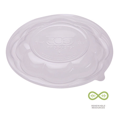 Image of Eco-Products® Renewable and Compostable Lids, Fits 24, 32 and 48 oz Salad Bowls, Clear, Plastic, 300/Carton