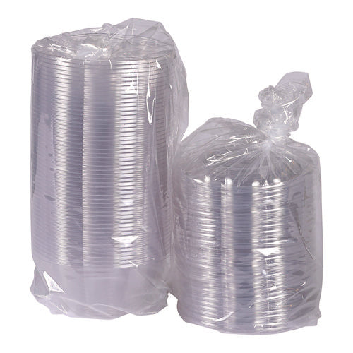 Image of Eco-Products® Renewable and Compostable Salad Bowls with Lids, 32 oz, Clear, Plastic, 50/Pack, 3 Packs/Carton