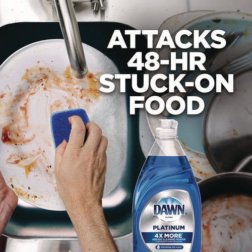 Image of Dawn® Platinum Liquid Dish Detergent, Refreshing Rain, 54.8 oz Bottle, 2/Pack