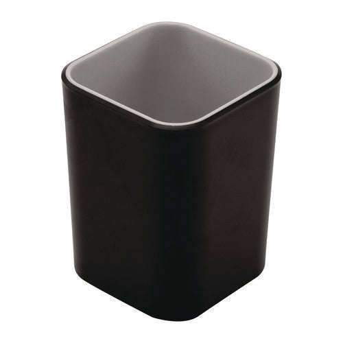 Image of Advantus Fusion Pencil Cup, Plastic, 2.99 x 2.99 x 3.96, Black/Gray