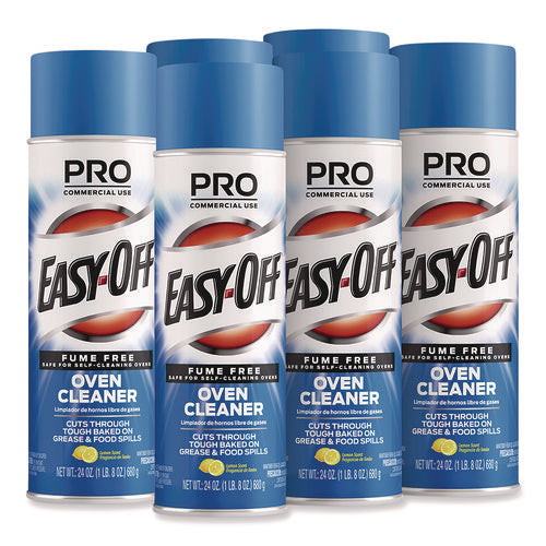 Image of Professional EASY-OFF® Fume Free Max Oven Cleaner, Foam, Lemon, 24 Oz Aerosol Spray, 6/carton