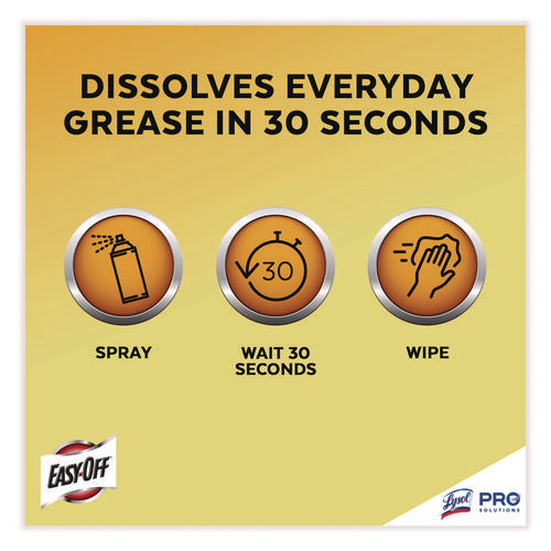 Image of Professional EASY-OFF® Fume Free Max Oven Cleaner, Foam, Lemon, 24 Oz Aerosol Spray, 6/carton