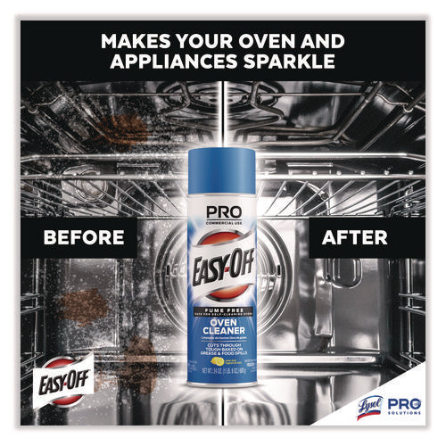 Image of Professional EASY-OFF® Fume Free Max Oven Cleaner, Foam, Lemon, 24 Oz Aerosol Spray, 6/carton