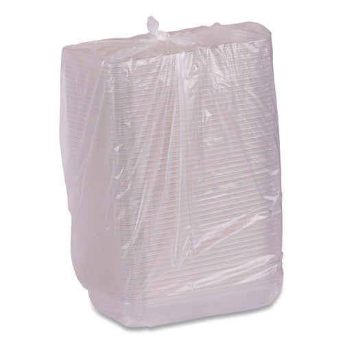 Image of Eco-Products® WorldView RPET Rectangular Lids, 5.84 x 8.76 x 1.37, Clear, Plastic, 50/Pack, 8 Packs/Carton