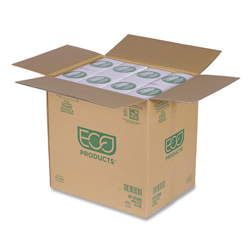 Image of Eco-Products® Wrapped Straw, 9.5", Clear, Plastic, 4,800/Carton
