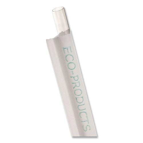 Image of Eco-Products® Wrapped Straw, 9.5", Clear, Plastic, 4,800/Carton