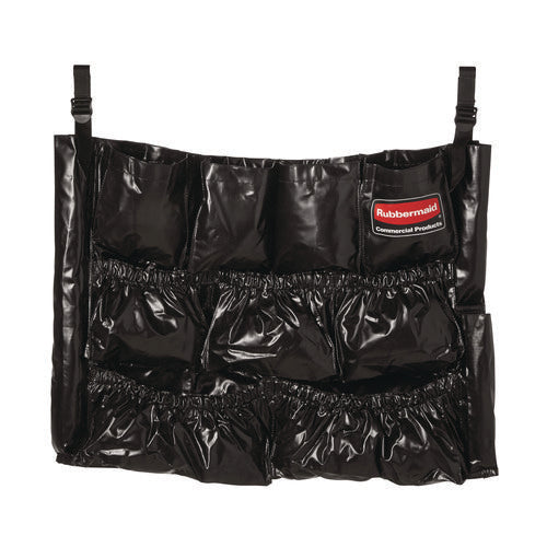 Image of Rubbermaid® Commercial Brute Caddy Bag, 12 Compartments, Black, 6/Carton