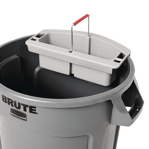 Image of Rubbermaid® Commercial Maid Caddy, Two Compartments, 16 x 9 x 5, Gray