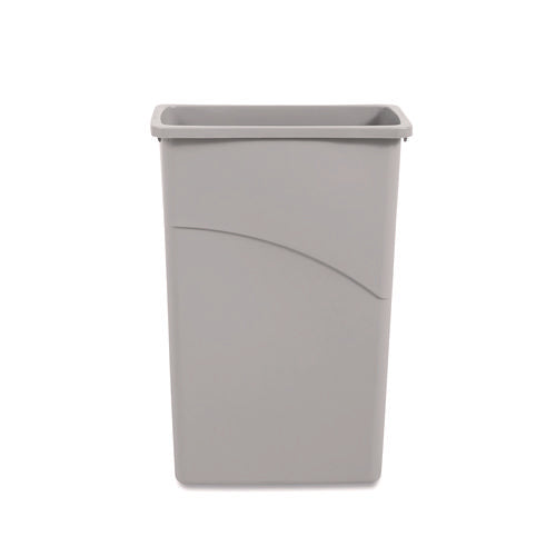 Image of Boardwalk® Slim Waste Container, 23 gal, Plastic, Gray