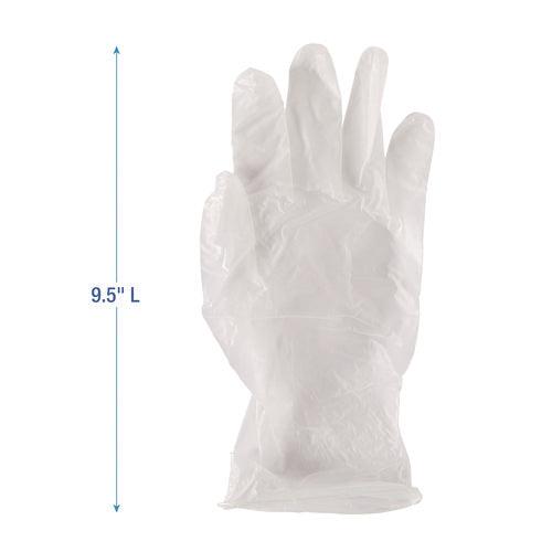 Image of Boardwalk® General Purpose Vinyl Gloves, Powder/Latex-Free, 2.6 mil, Large, Clear, 100/Box