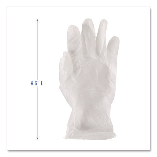 Image of Boardwalk® General Purpose Vinyl Gloves, Powder/Latex-Free, 2.6 mil, Small, Clear, 100/Box