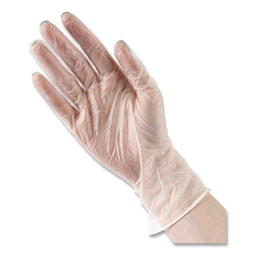 Image of Boardwalk® General Purpose Vinyl Gloves, Powder/Latex-Free, 2.6 mil, Small, Clear, 100/Box