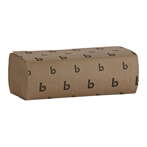 Image of Boardwalk® Multifold Paper Towels, 1-Ply, 9 x 9.45, Natural, 250/Pack, 16 Packs/Carton