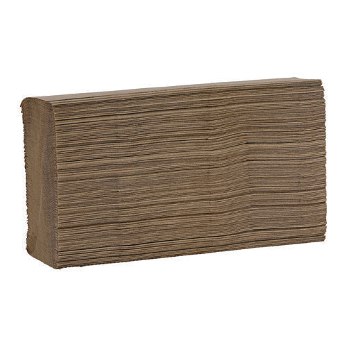 Image of Boardwalk® Multifold Paper Towels, 1-Ply, 9 x 9.45, Natural, 250/Pack, 16 Packs/Carton