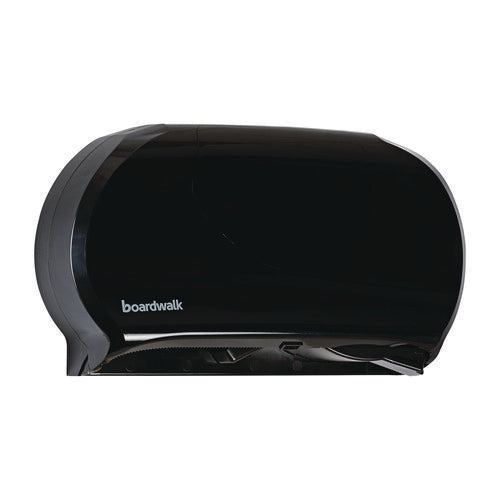 Image of Boardwalk® Jumbo Twin Toilet Tissue Dispenser, 20.25 x 6 x 12.25, Black