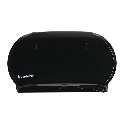 Image of Boardwalk® Jumbo Twin Toilet Tissue Dispenser, 20.25 x 6 x 12.25, Black