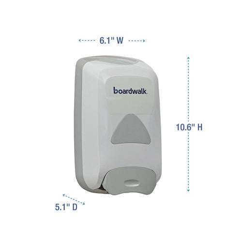 Image of Boardwalk® Manual Liquid Soap Dispenser, 1,250 mL, 6.1 x 10.6 x 5.1, Gray