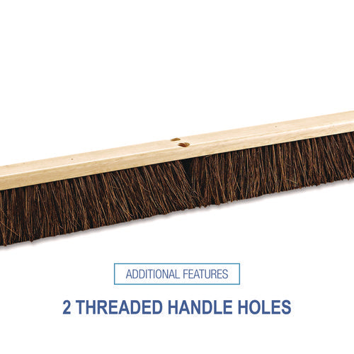 Image of Boardwalk® Floor Brush Head, 3.25" Brown Palmyra Fiber Bristles, 36" Brush
