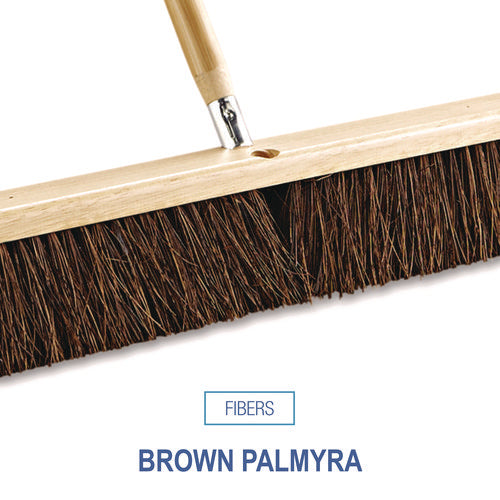 Image of Boardwalk® Floor Brush Head, 3.25" Brown Palmyra Fiber Bristles, 36" Brush