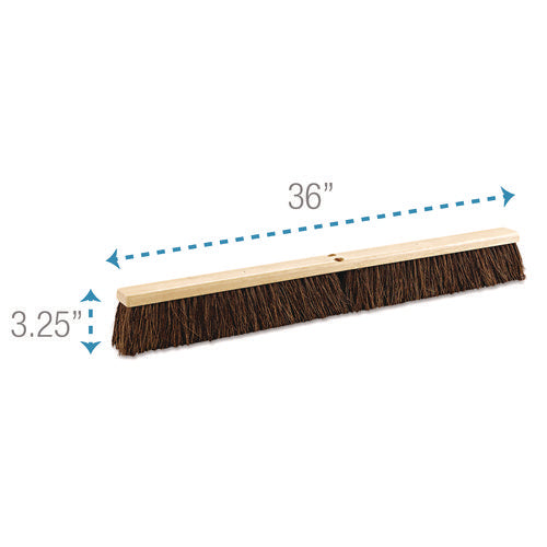 Image of Boardwalk® Floor Brush Head, 3.25" Brown Palmyra Fiber Bristles, 36" Brush
