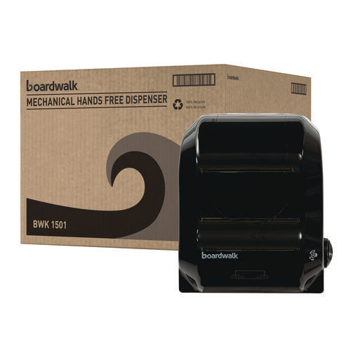 Image of Boardwalk® Hands Free Mechanical Towel Dispenser, 13.25 X 10.25 X 16.25, Black