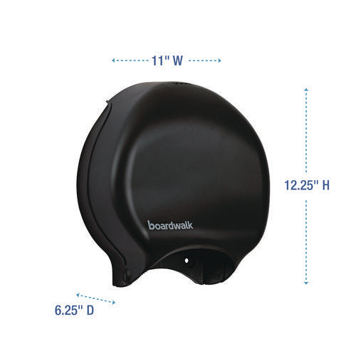Image of Boardwalk® Single Jumbo Toilet Tissue Dispenser, 11 x 6.25 x 12.25, Black