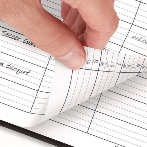 Image of AT-A-GLANCE® Four-Person Group Undated Daily Appointment Book, 10.88 X 8.5, Black Cover, 12-Month (jan To Dec): Undated