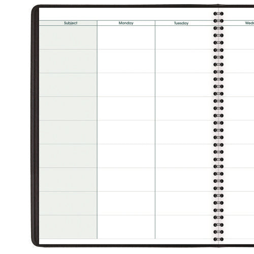 Image of AT-A-GLANCE® Undated Teacher's Planner, Weekly, Two-Page Spread (nine Classes), 10.88 X 8.25, Black Cover