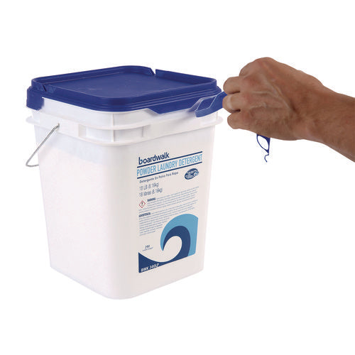 Image of Boardwalk® Powder Laundry Detergent, Low Foam, Crisp Clean Scent, 18 lb Pail