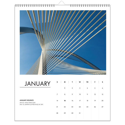 Image of House of Doolittle 100% Recycled Abstract Architecture Photos Wall Calendar, 14 x 11, White Sheets, 12-Month (Jan-Dec): 2025