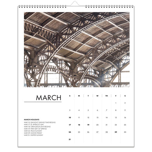 Image of House of Doolittle 100% Recycled Abstract Architecture Photos Wall Calendar, 14 x 11, White Sheets, 12-Month (Jan-Dec): 2025