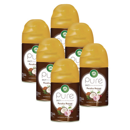 Image of Air Wick® Freshmatic Life Scents Ultra Refill, Paradise Retreat, 5.89 Oz Aerosol Spray, 6/carton